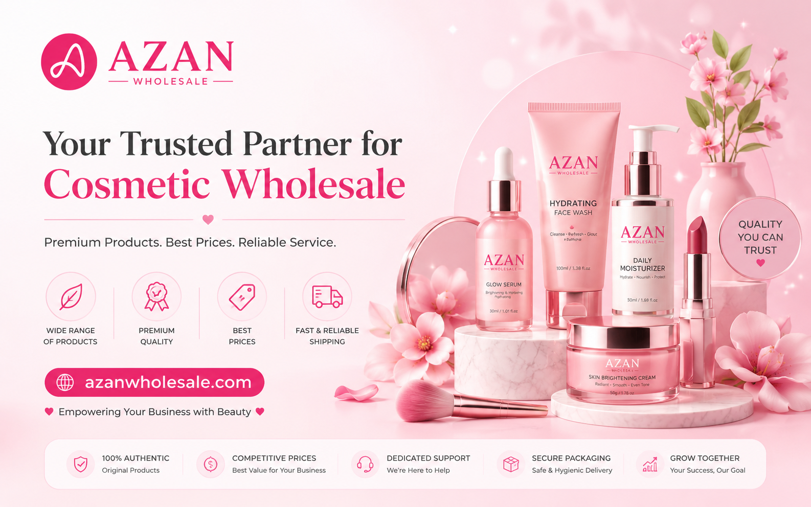 Azan Wholesale Web project interface