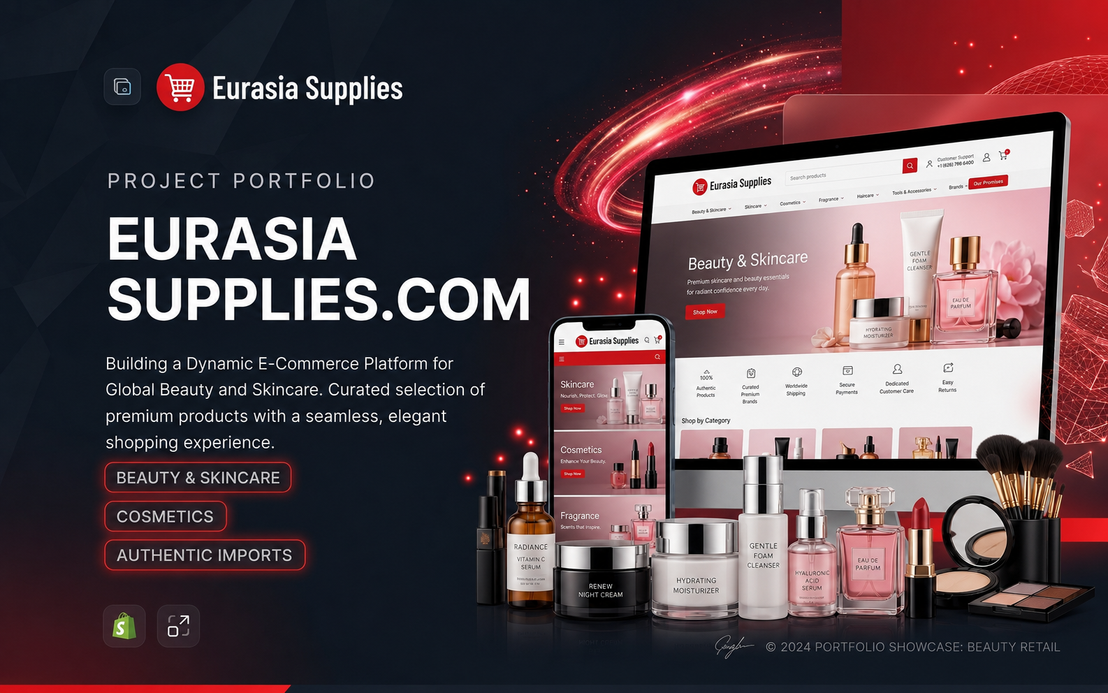 Eurasia Supplies project interface